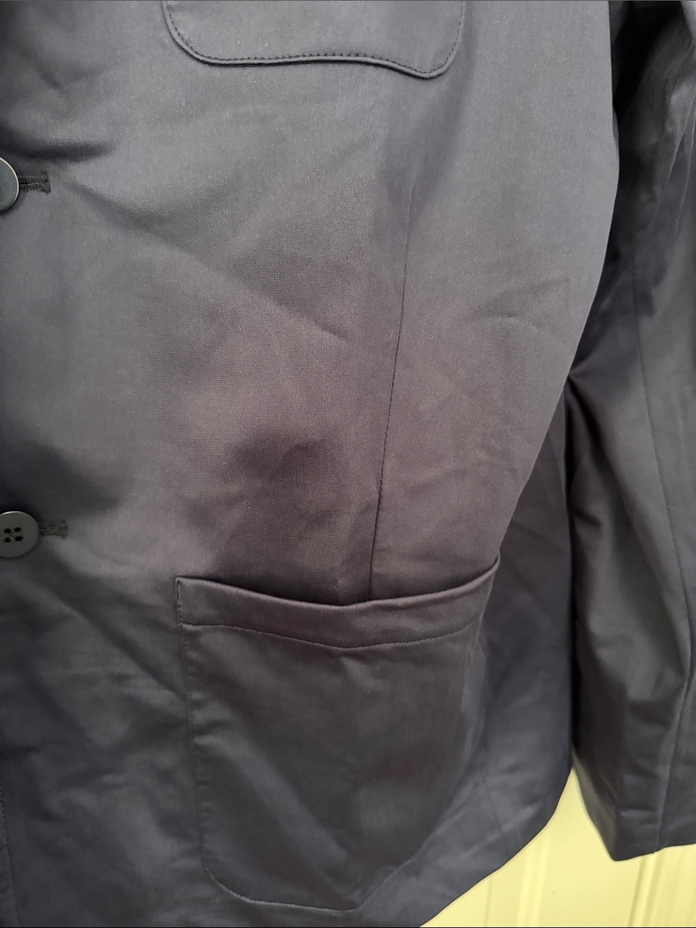 J. Palmer Navy Blazer Jacket with Michigan Hail to the Victors  Lining Details - Picture 6 of 8